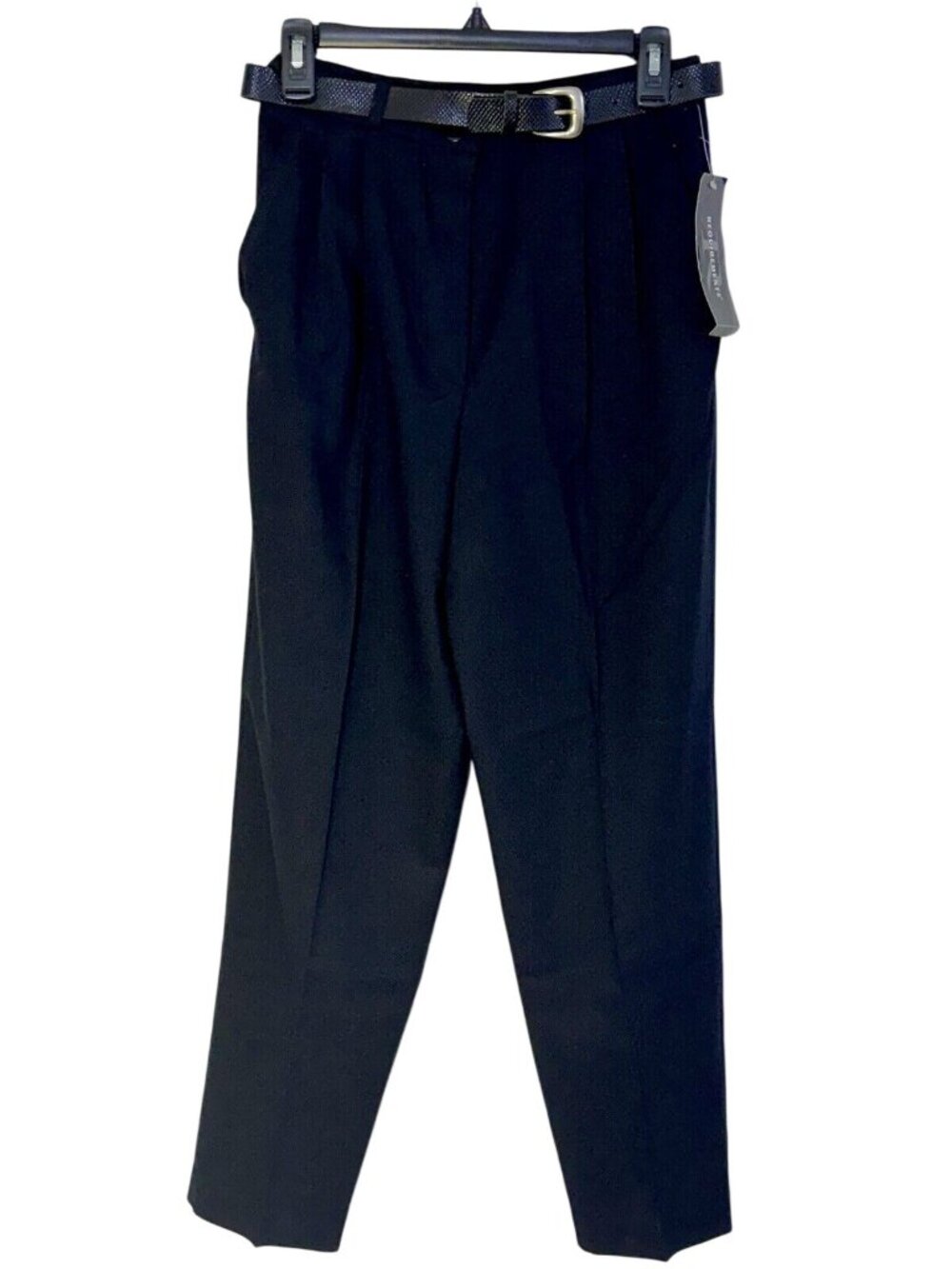 Requirements Womens Pants Size 8 Dark Blue  Pleat Front